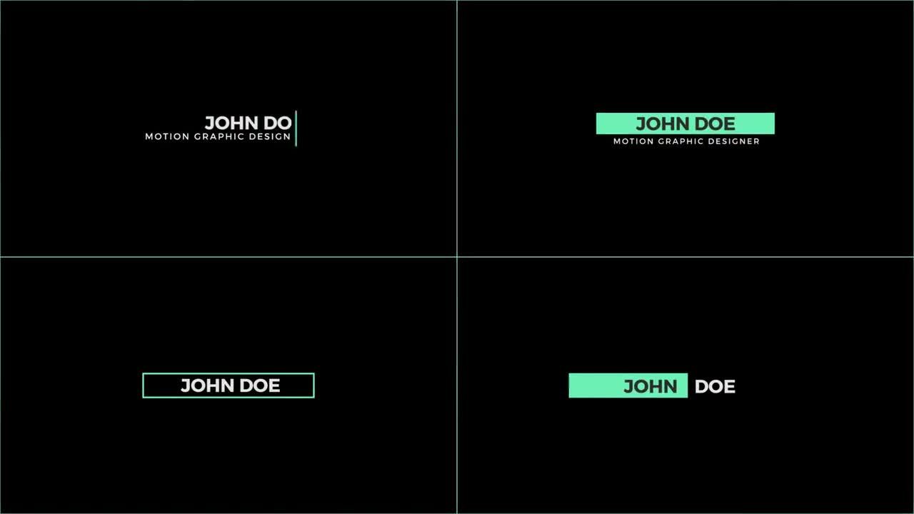 20款简洁迷你的小字幕标题素材库精选pr模板