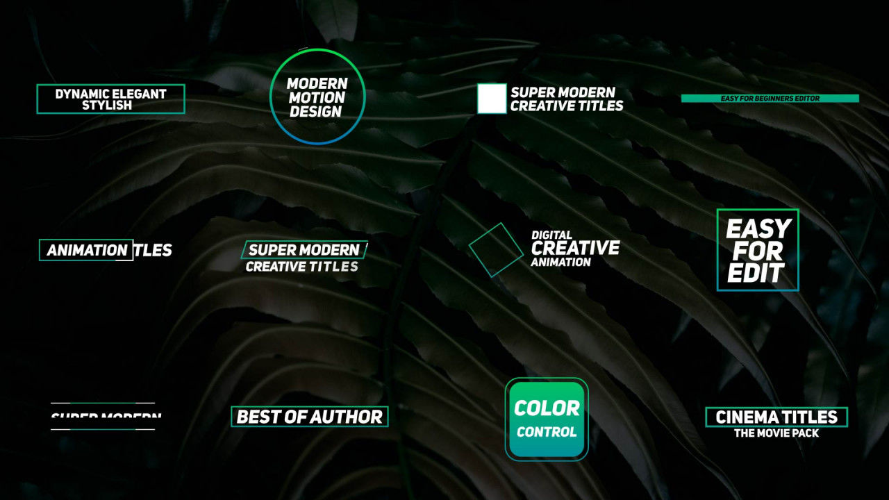 12个独特设计的全屏标题素材库精选AE模板