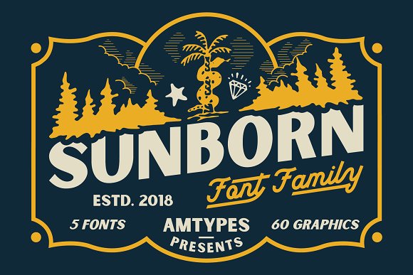 Sunborn Font Family素材之家精选英文字体