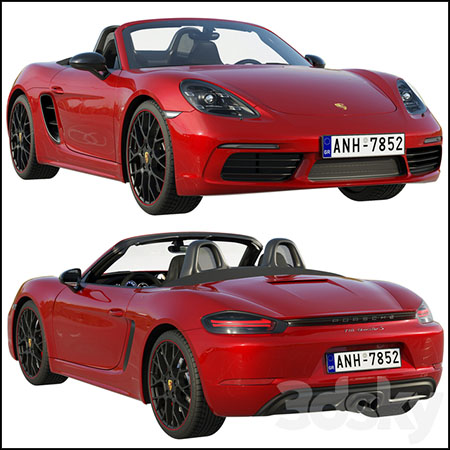 保时捷 718 Boxster Spro敞篷跑车素材之家精选3D模型