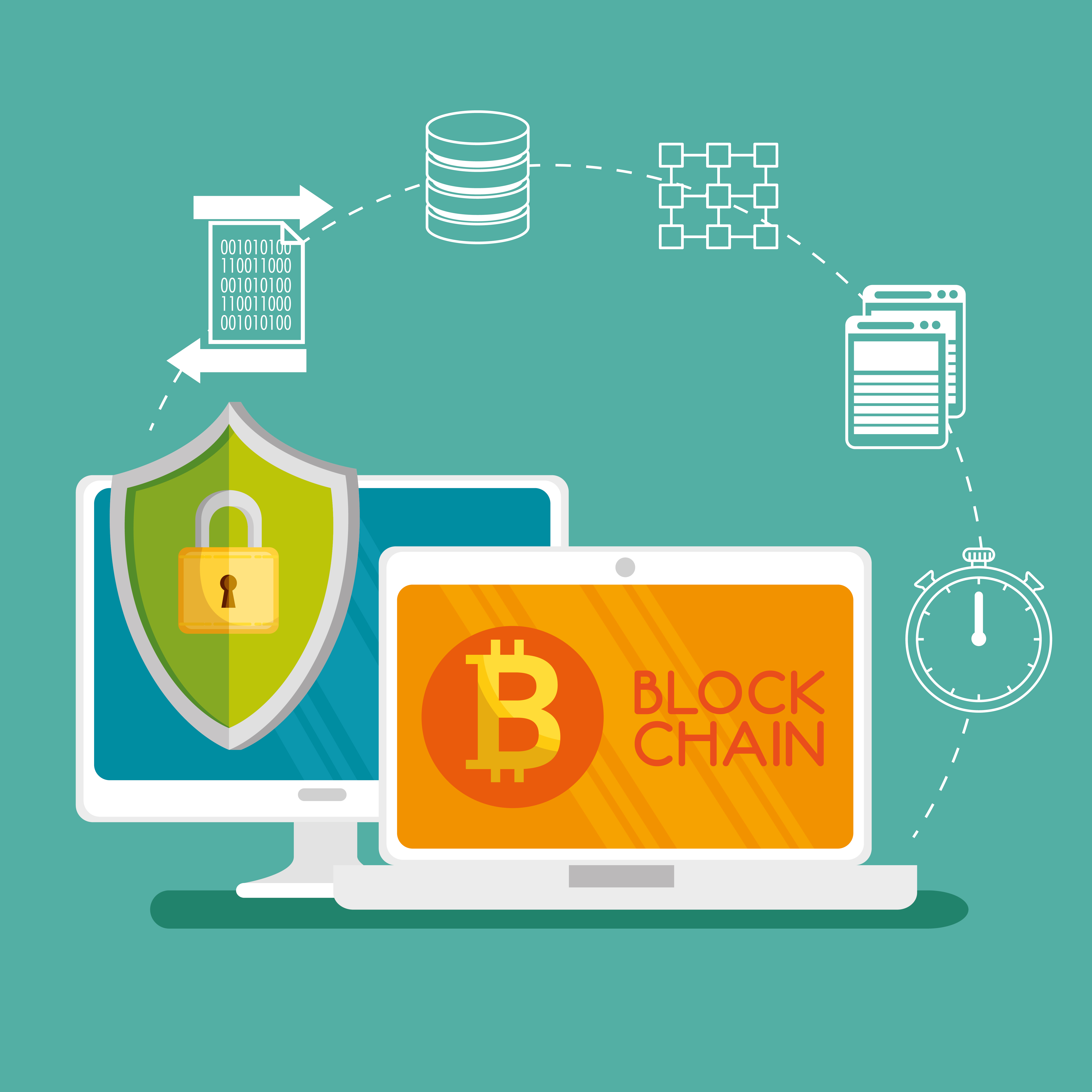 特别企划——“区块链”主题设计素材：图标、背景&图表（一）插图(20)