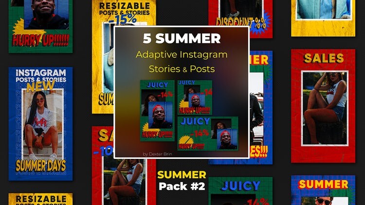 酷炫创意的Instagram模板素材库精选AE模板