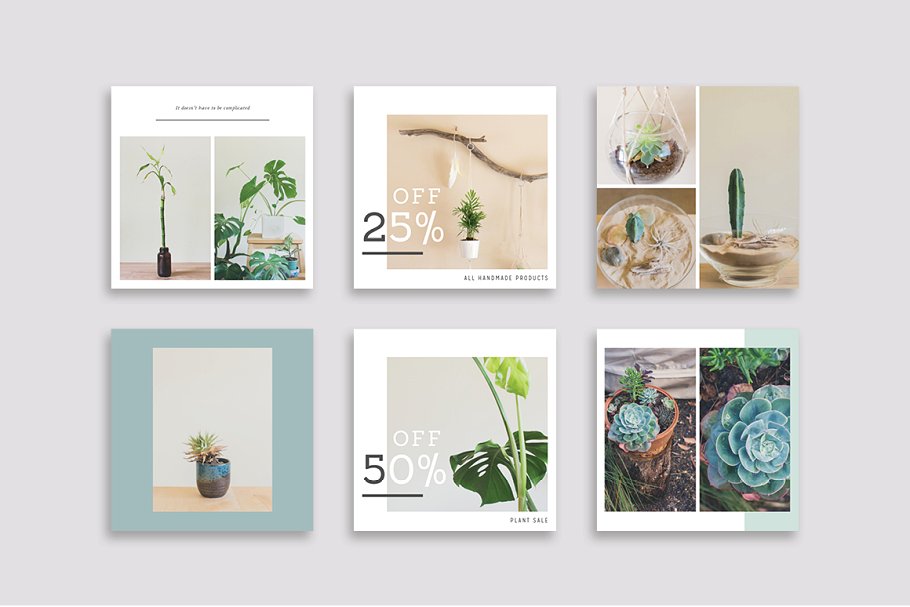 简约现代风格 Facebook 贴图模板素材库精选 NATURALIS Facebook Pack插图(6)