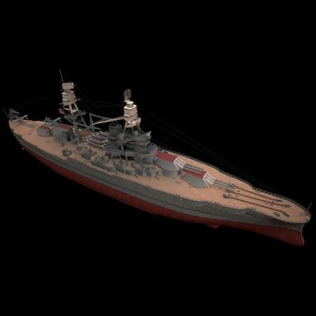亚利桑纳号战列舰（宾夕法尼亚级战列舰）素材之家精选3D模型