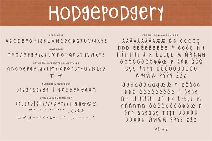 hodgepodgery font插图1