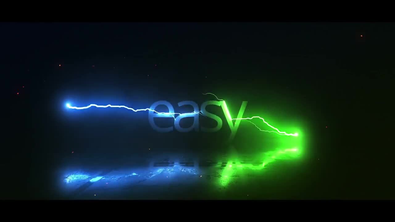 闪电效果的倒计时徽标展示素材库精选AE模板