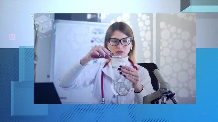 医疗幻灯片具有时尚设计的抽象素材库精选AE模板