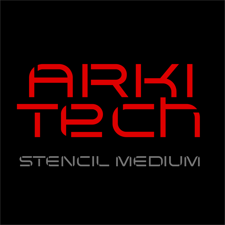 Arkitech Stencil font插图3