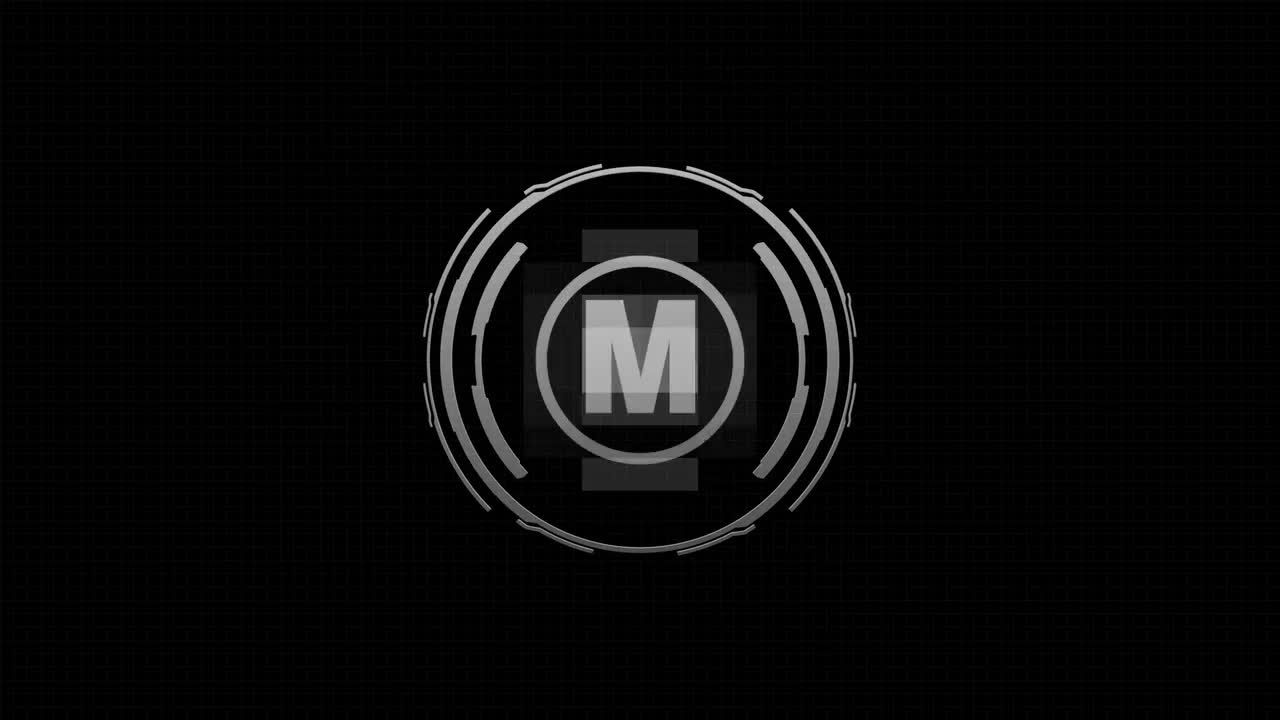 数字故障logo展示动画素材库推荐PR模板