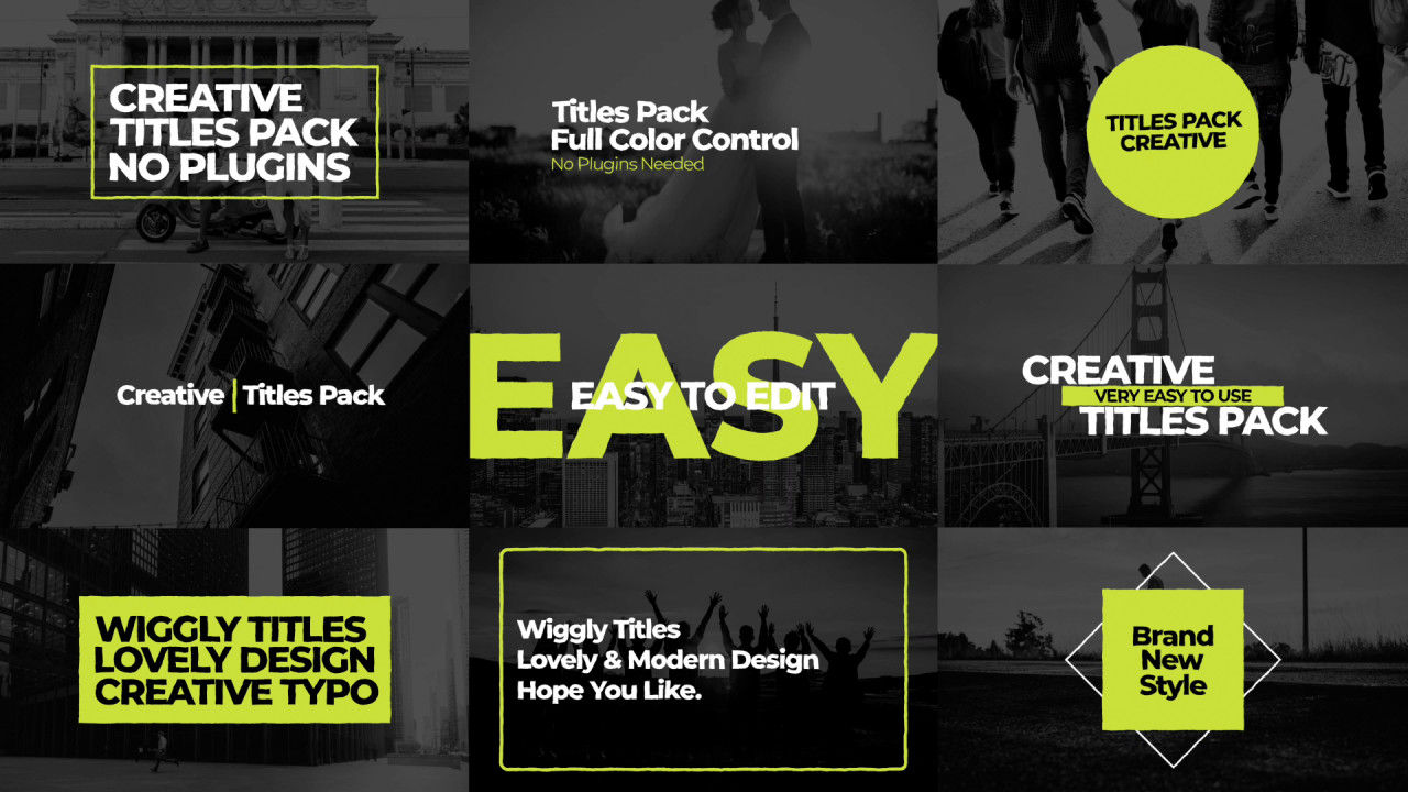 9个酷炫独特创意的全屏标题动画素材库精选AE模板