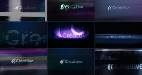Logo视频特效素材库精选AE模板：毛刺&amp;变形 Quick Logo Sting Pack 08: Glitch &amp; Distortion