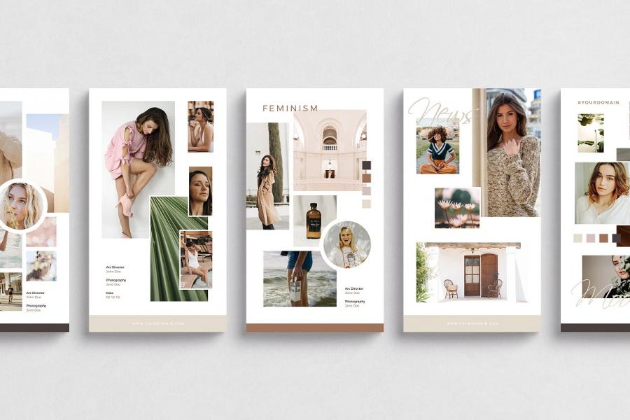 时尚生活Moodboard-Instagram故事模板素材库精选插图(7)