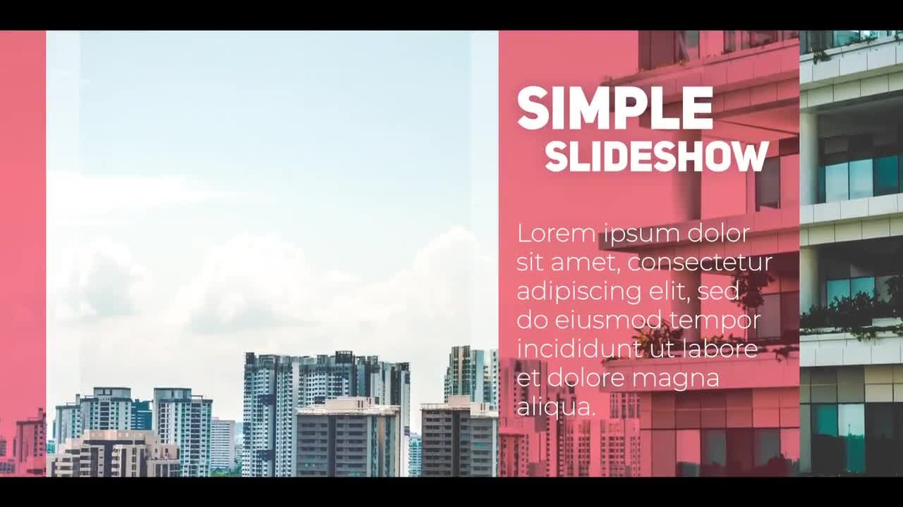 简单快速的幻灯片相册展示素材库精选AE模板