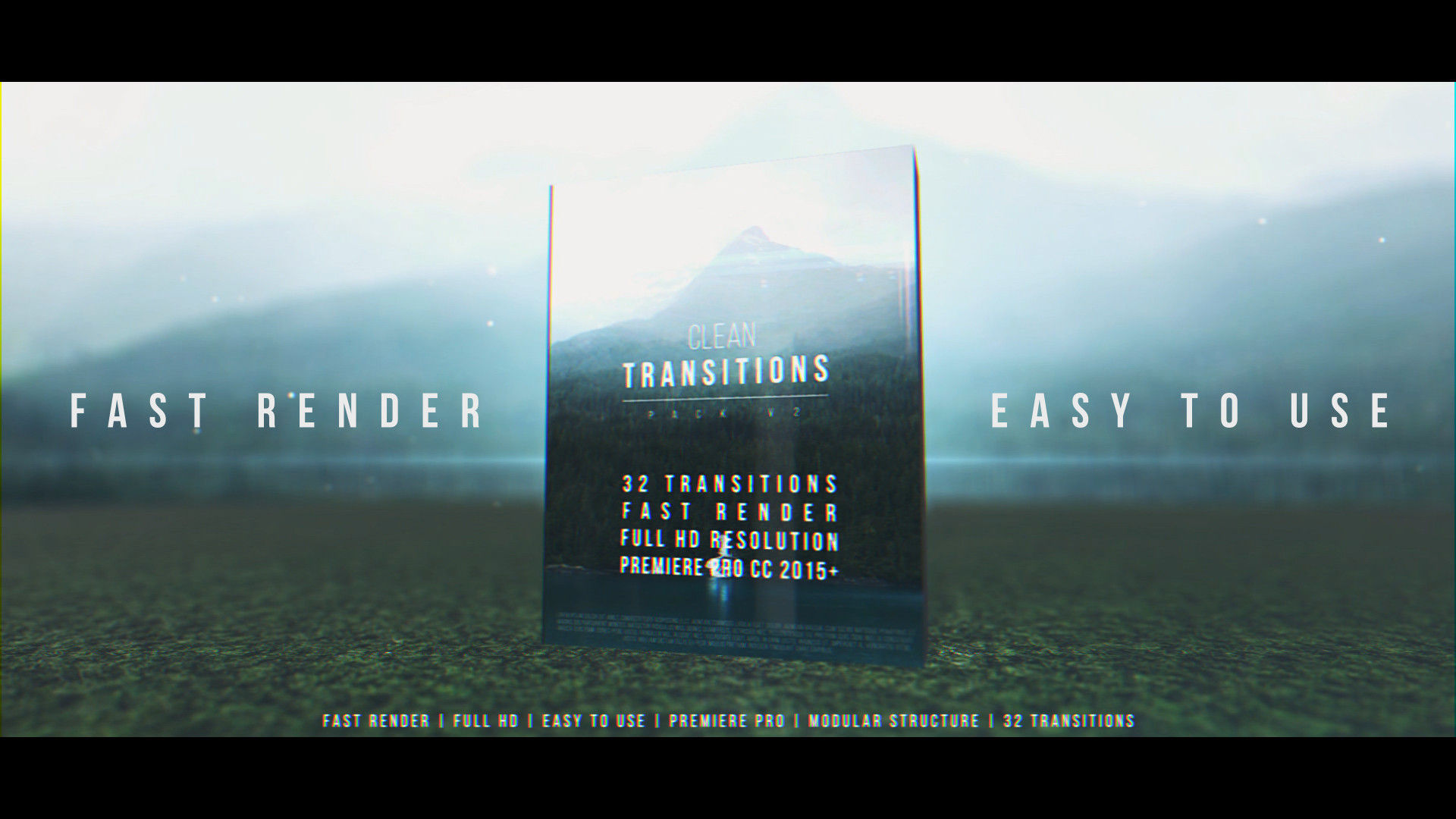 32个现代清洁过渡动画素材库精选PR模板