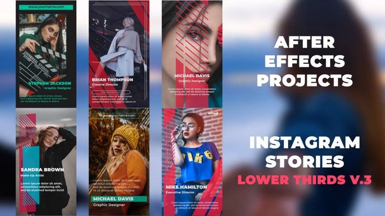 照片墙故事是一种超现代的素材库精选AE模板