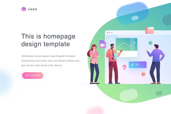 素材库下午茶：插画风格的商业网站主题模板素材库精选插画素材下载 [Sketch]