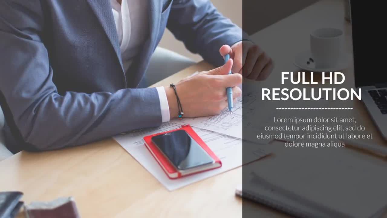 时尚的动画业务演示ae模板