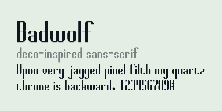 Badwolf font插图 Badwolf font插图
