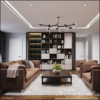 厨房-客厅场景素材之家精选3D模型By NguyenVanMinh