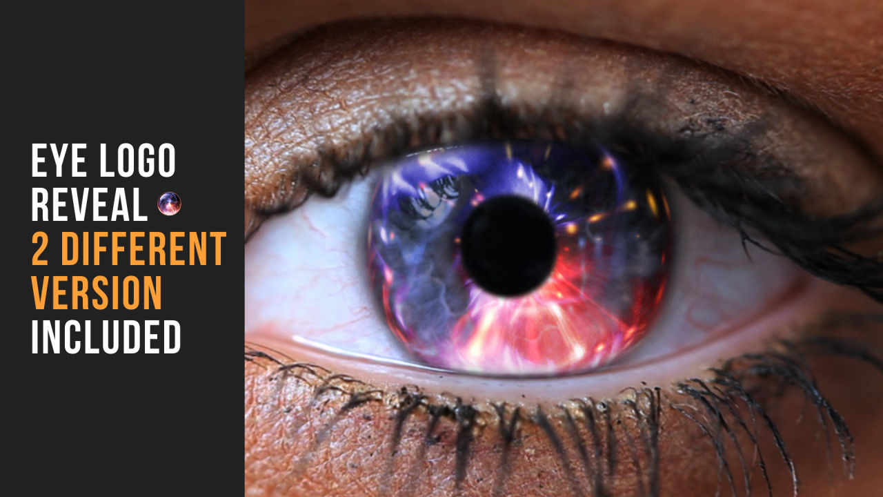 科幻色彩的眼睛徽标动态展示