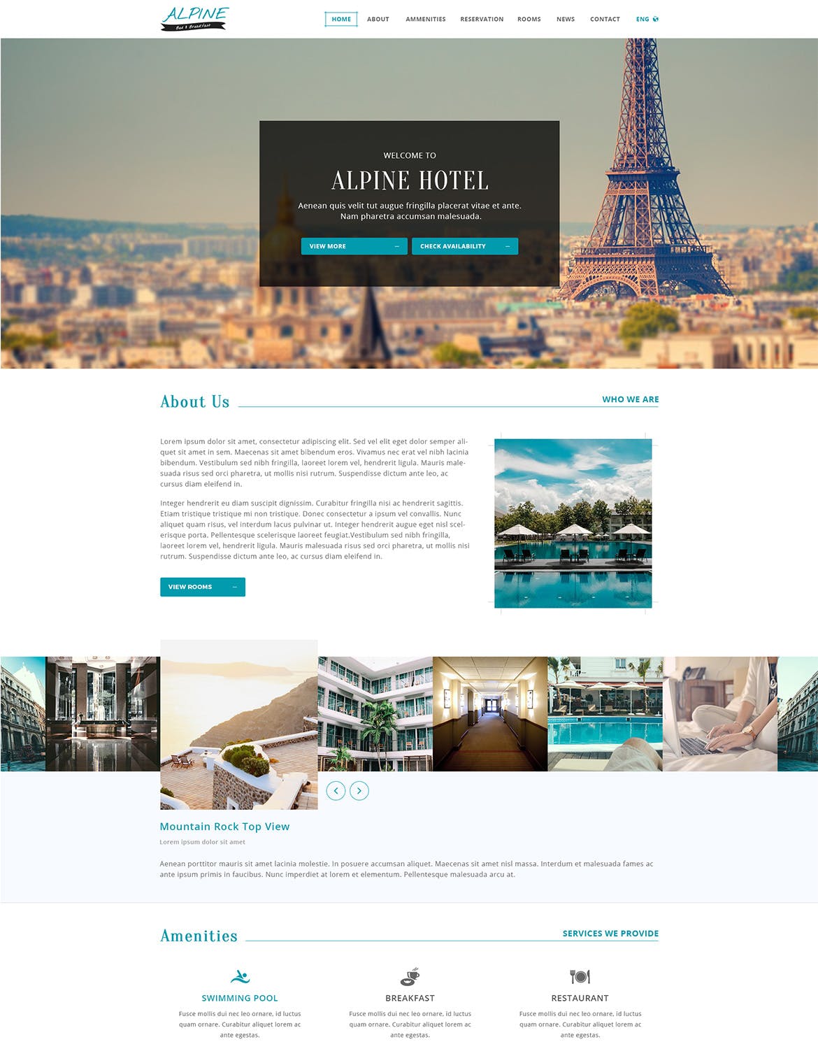 酒店品牌官网建设HTML模板素材库精选下载 Alpine插图(1)