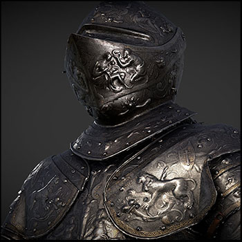 瑞典国王埃里克十四世的阅兵装甲盔甲素材之家精选3D模型