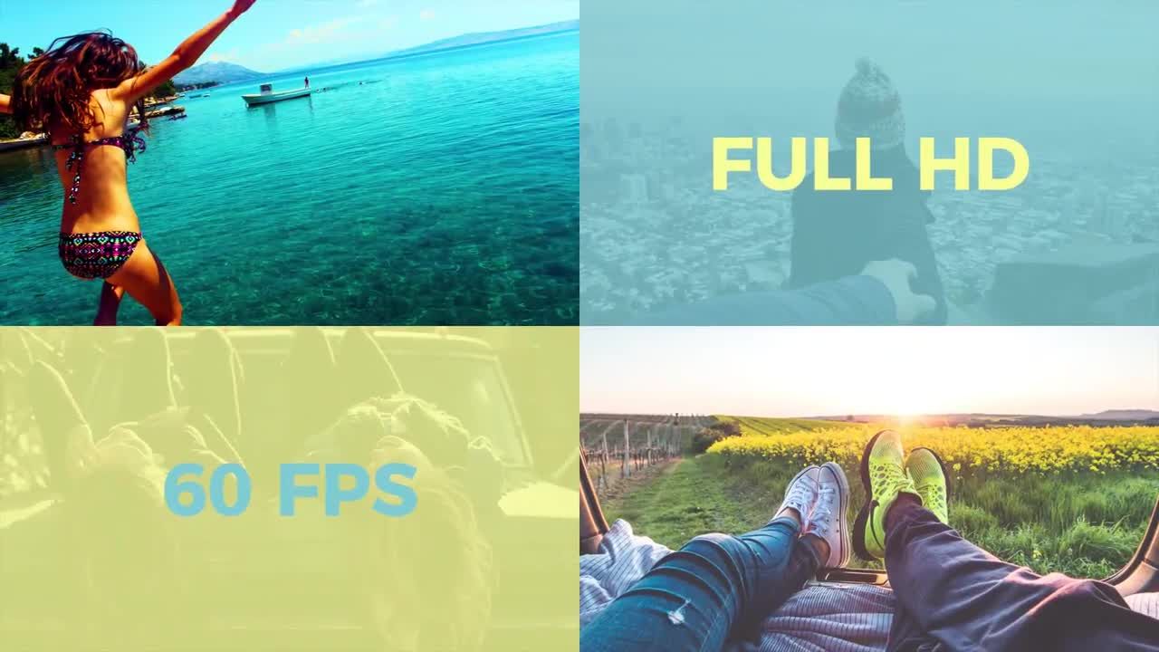 平面动态幻灯片素材库精选PR模板