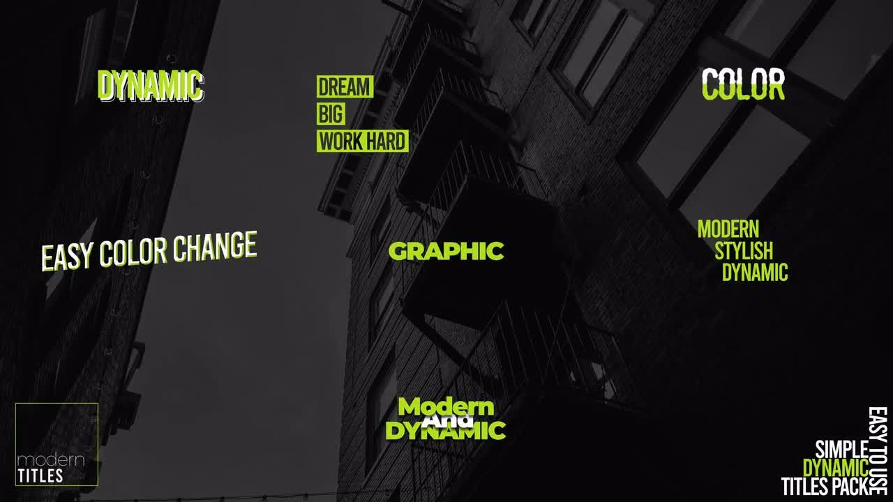 9个简洁明了的动态标题素材库精选AE模板