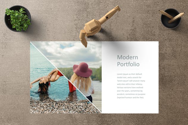 创意产品/摄影作品展览PPT幻灯片模板 PORTO – Portfolio Powerpoint Template插图(3)