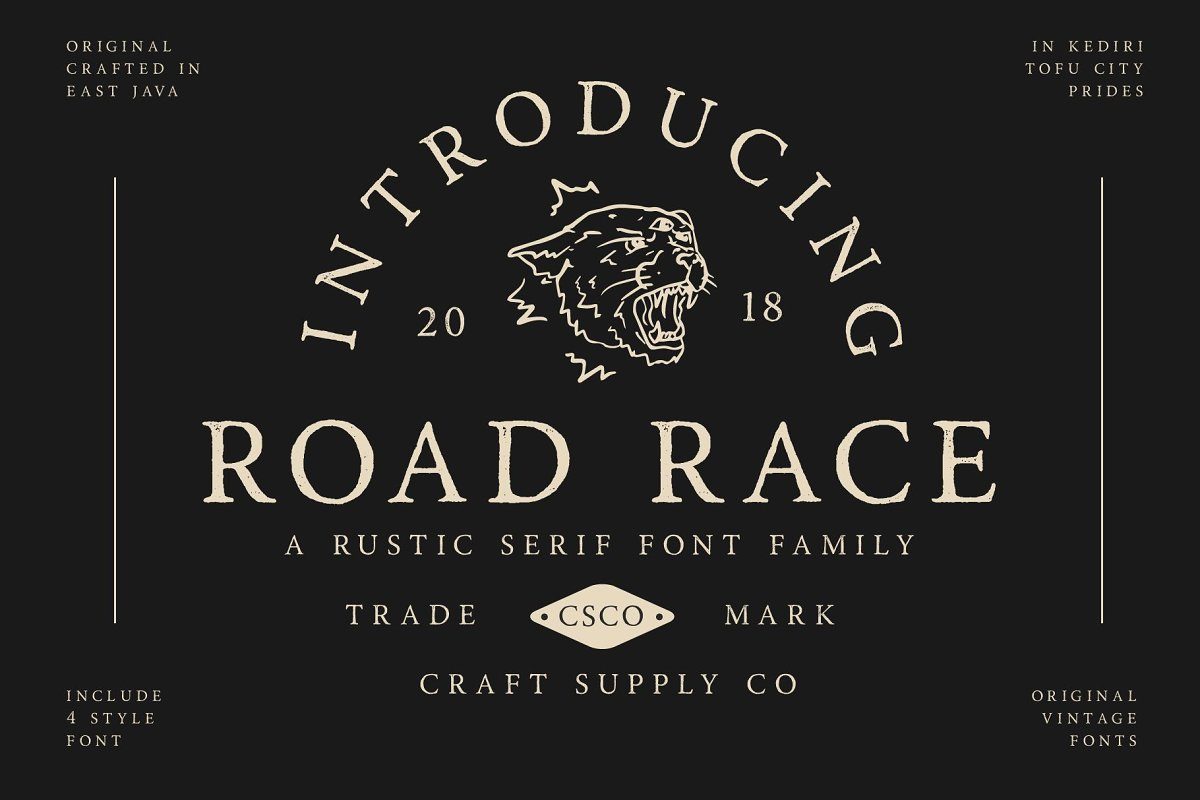 Road Race Extra Font Family素材之家精选英文字体