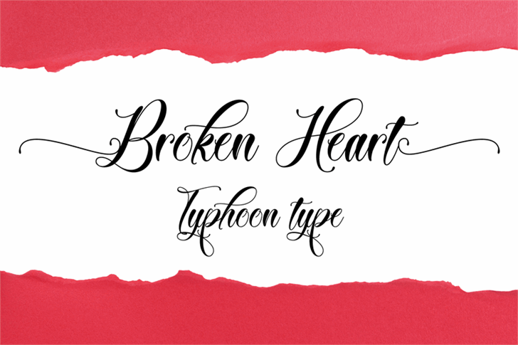 Broken Heart font插图 Broken Heart font插图