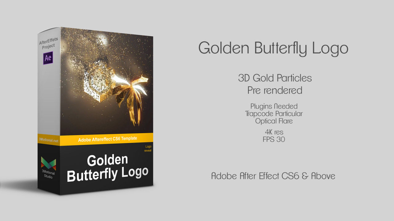 新金蝴蝶标志素材库精选AE模板