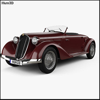 阿尔法·罗密欧Alfa Romeo 6C 2300 S Touring Pescara Spider 1935 素材之家精选3D模型