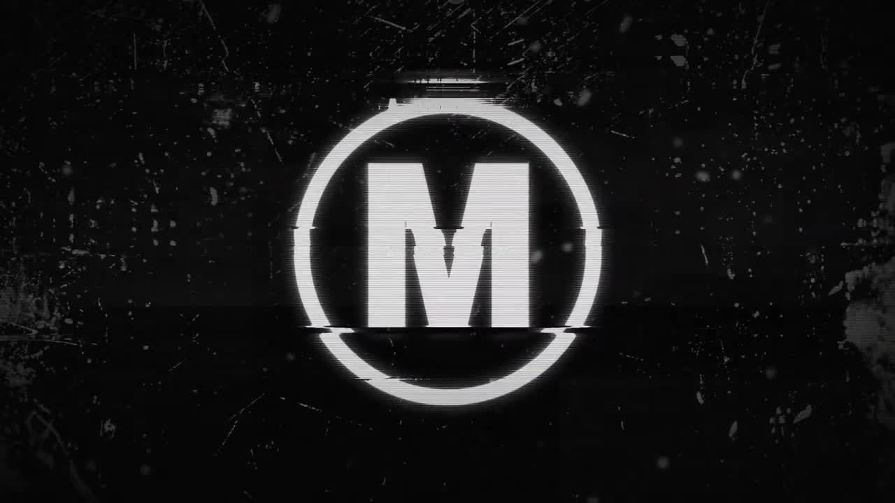 信号干扰徽标动态展示素材库精选AE模板