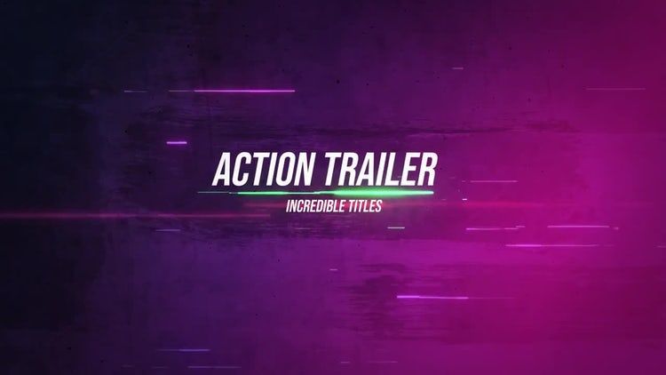 霓虹灯发光条纹动作预告片ae模板