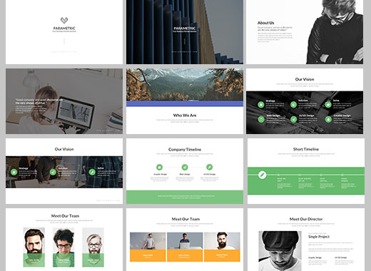 parametric–创意、简约的ppt模板下载[ppt,pptx]