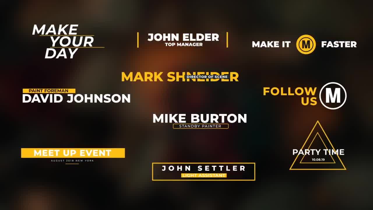 10个灵活时尚创意的全屏和下三分之一标题动画素材库精选AE模板