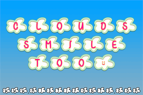 Clouds Smile Too font素材之家精选英文字体