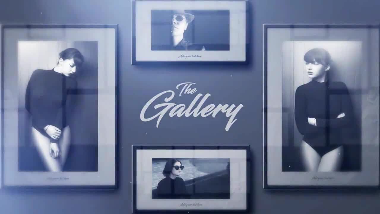 简洁现代创意的画廊展示照片素材库精选AE模板