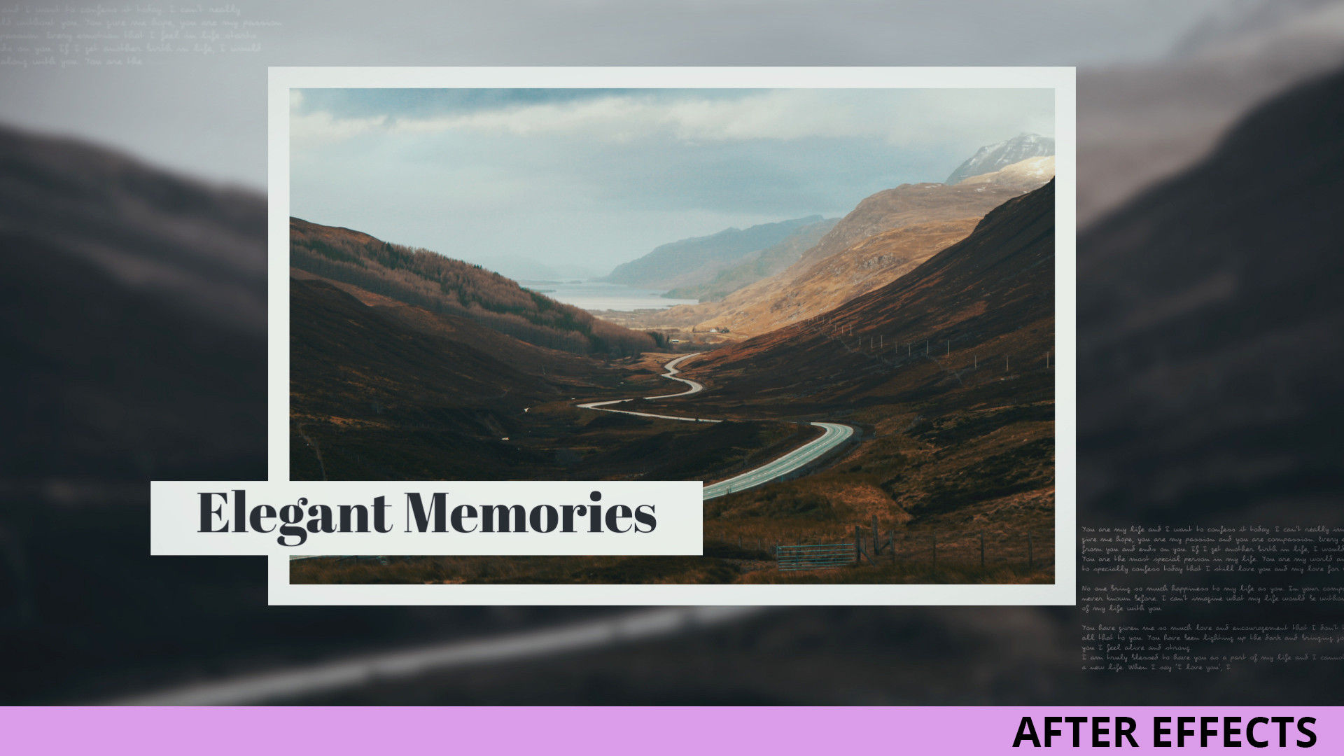 时尚的情感项目优雅回忆相册素材库精选AE模板