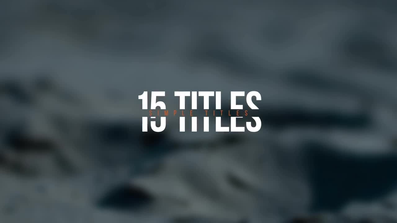 15组现代独特标题动素材库精选AE模板