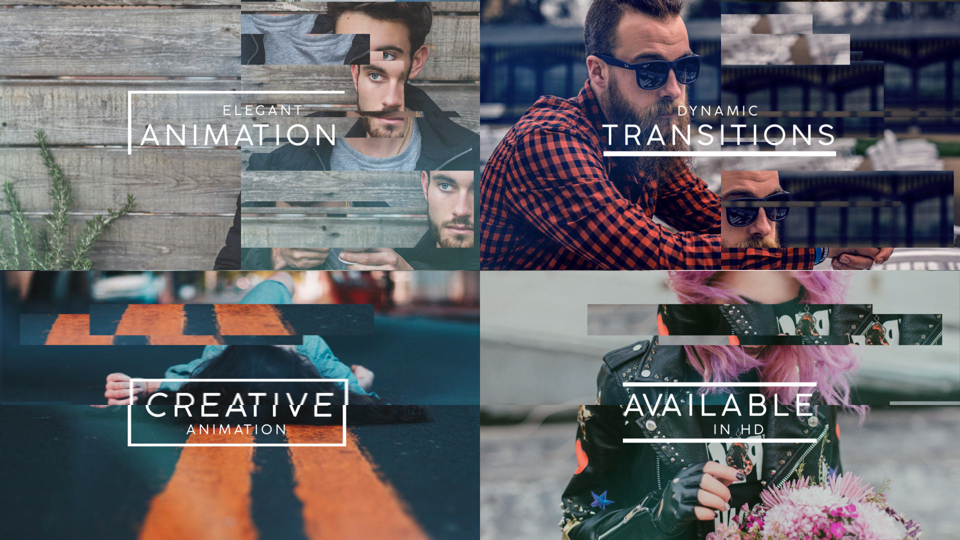 生动的广告作品集开场白素材库精选AE模板