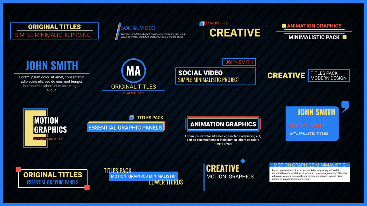 16个低三分之二创意标题动画素材库精选AE模板