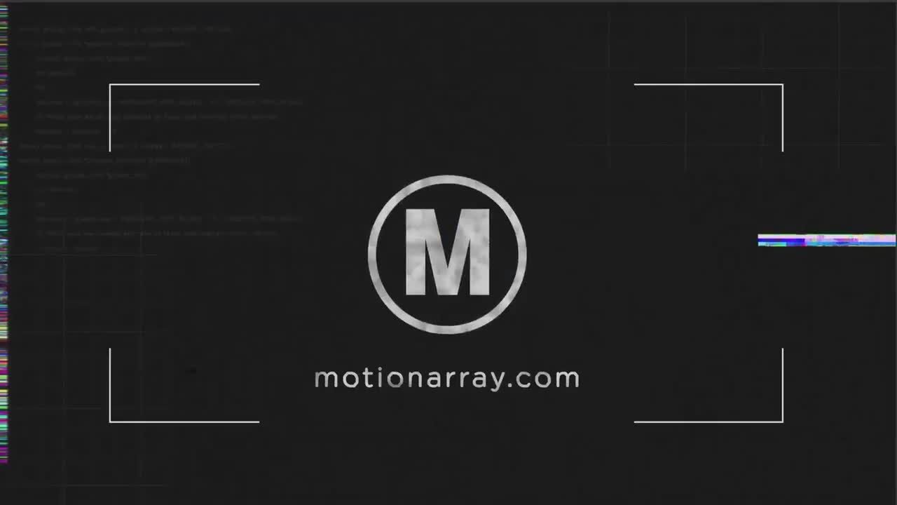 信号失真画面干扰损坏Logo展示素材库精选AE模板