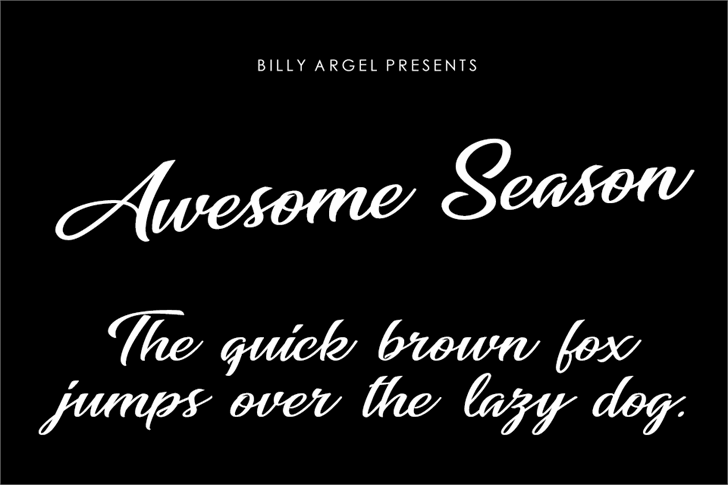 Awesome Season Personal Use font插图 Awesome Season Personal Use font插图