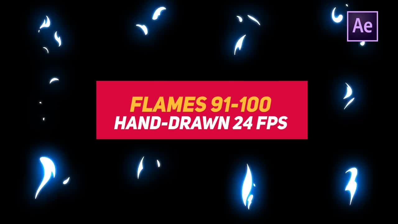 液体元素2火焰91-100素材库精选AE模板