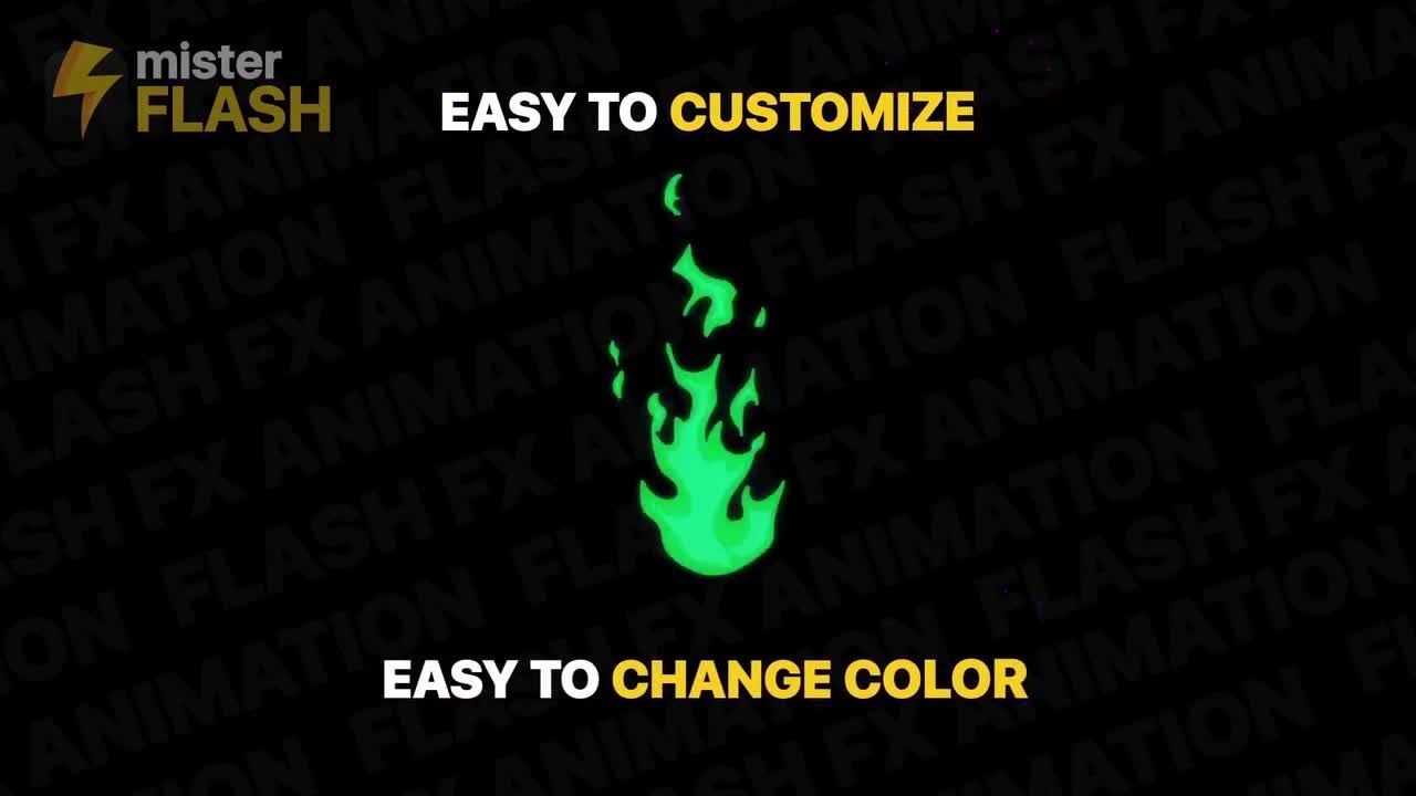 富有创意的火焰元素标题文字设计素材库精选AE模板