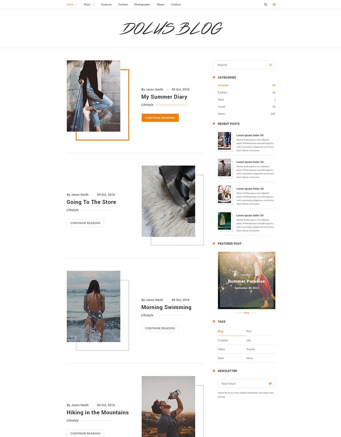 现代简约风格个人博客HTML模板素材库精选下载 Dolus插图(4)