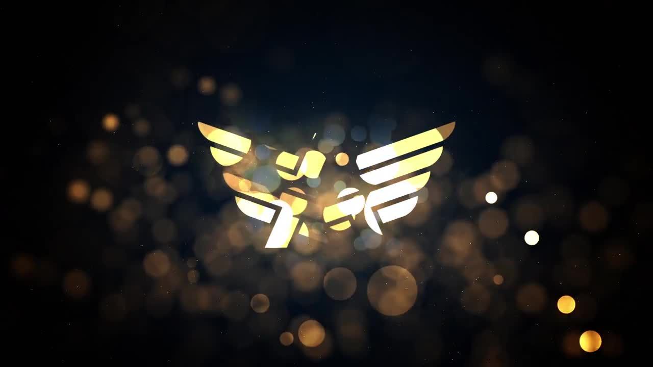 闪粉颗粒徽标显示素材库精选AE模板