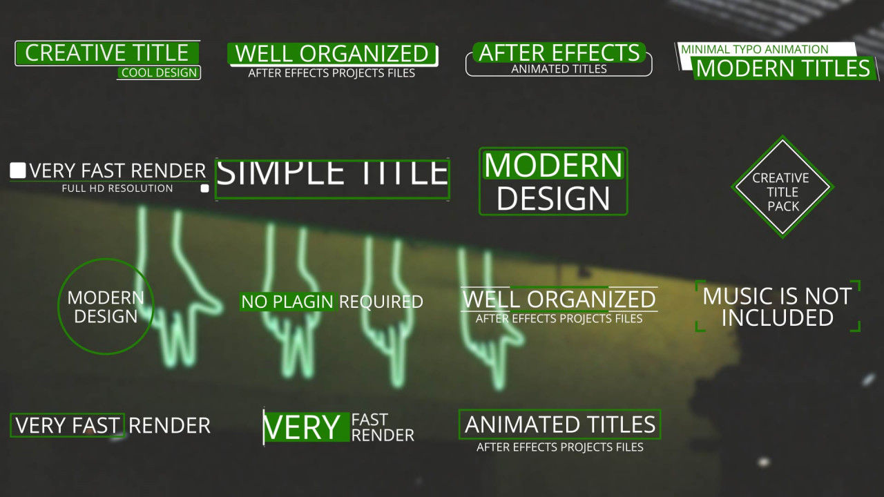 15款独特外观的全屏标题电视广告商业演示素材库精选AE模板